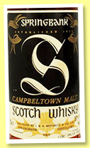 Springbank 12 yo (100 proof / 57.1%, OB for Samaroli, early 1980s, 2400 bottles)