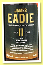 Strathmill 11 yo 2009/2020 (58.5%, James Eadie, oloroso cask finish, 617 bottles) Strathmill 11 yo 2009/2020 (58.5%, James Eadie, oloroso cask finish, 617 bottles)