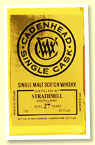 Strathmill 27 yo 1991/2019 (46.1%, Cadenhead Single Cask, bourbon hogshead, 204 bottles)