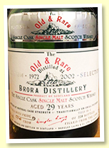 Brora 29 yo 1972/2002 (51.0%, Douglas Laing, Old and Rare 'Platinum', 228 bottles)
