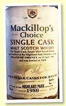 Highland Park 28 yo 1980/2008 (43%, Mackillop's Choice, for USA)