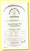 Knockando 12 yo 2007/2020 (46%, Signatory Vintage, Un-chillfiltered Collection, hogsheads, casks #304102-304106) 