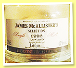 Littlemill 1992 (40%, James McAllister's Selection, 20cl, +/-2000)