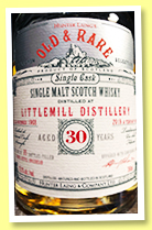 Littlemill 30 yo 1988/2019 (55.3%, Hunter Laing, Old & Rare, refill hogshead, 85 bottles)