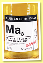 Ma3 2004/2019 (55.2%, Elixir Distillers, Elements of Islay, bourbon barrels, 734 bottles)