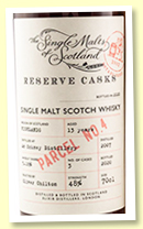 Orkney 13 yo 2007/2020 'Reserve Casks Parcel No 4' (48%, Elixir Distillers 'Single Malts Of Scotland', 3 ex-sherry butts)