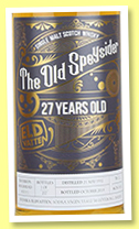 The Old Speysider 27 yo 1992/2019 (46.3%, Svenska Eldvatten, bourbon hogshead, cask #SE111, 257 bottles) The Old Speysider 27 yo 1992/2019 (46.3%, Svenska Eldvatten, bourbon hogshead, cask #SE111, 257 bottles)