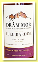 Tullibardine 5 yo 2015/2020 (56%, Dram Mor, 1st fill oloroso, cask #9900098) 