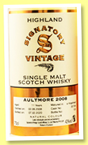 Aultmore 11 yo 2008/2020 (43%, Signatory Vintage, hogshead, cask #307294, 265 bottles) Aultmore 11 yo 2008/2020 (43%, Signatory Vintage, hogshead, cask #307294, 265 bottles)
