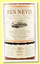 Ben Nevis 10 yo 2008/2018 'Batch No 1' (62.4%, OB, 9000 bottles) 