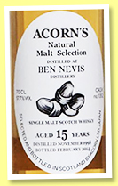 Ben Nevis 15 yo 1998/2014 (57.7%, Acorn, hogshead, cask #1352, 177 bottles)