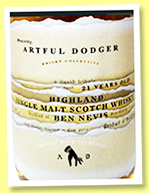 Ben Nevis 21 yo 1998/2020 (53%, Artful Dodger Whisky Collective, refill bourbon hogshead, cask #674)