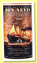 Ben Nevis 22 yo 1990/2015 (60.4%, Jack Wiebers for Whiskyship Luzern, Great Ocean Liners, sherry, cask #0218, 120 bottles)