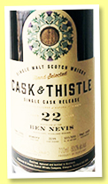 Ben Nevis 22 yo 1996/2019 (50%, Cask & Thistle for Or Sileis, sherry, cask #2199, 300 bottles) 