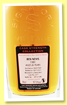 Ben Nevis 26 yo 1991/2017 (57.3%, Signatory Vintage, sherry butt, cask #2377, 599 bottles) 