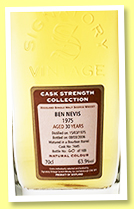 Ben Nevis 30 yo 1975/2006 (63.9%, Signatory Vintage, bourbon barrel, cask #7445, 169 bottles)