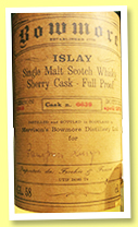 Bowmore 1969/1978 (58%, OB, Fecchio & Frassa for various Italian individuals, sherry cask, cask #6639) Bowmore 1969/1978 (58%, OB, Fecchio & Frassa for various Italian individuals, sherry cask, cask #6639)