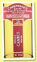 Cambus 28 yo 1991/2020 (55.7%, Cadenhead, bourbon hogshead, 276 bottles) Cambus 28 yo 1991/2020 (55.7%, Cadenhead, bourbon hogshead, 276 bottles)