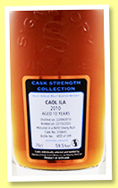 Caol Ila 10 yo 2010/2020 (59.5%, Signatory Vintage, refill sherry butt, cask #316643, 599 bottles)