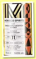 Caol Ila 11 yo 2010/2021 (53.5%, Morisco Spirits, bourbon hogshead)