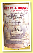 Caol Ila 16 yo 1998/2015 (46%, High Spirits, Life is a Circus)