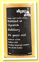 Clynelish 24 yo 1996/2020 (54.9%, Whisky Nerds, bourbon hogshead, cask #WN001, 282 bottles) Clynelish 24 yo 1996/2020 (54.9%, Whisky Nerds, bourbon hogshead, cask #WN001, 282 bottles)