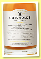 Cotswolds 'Small Batch 20 rue d'Anjou' (60.8%, OB for LMDW, England, 480 bottles, 2020) 