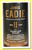 Craigellachie 11 yo (53.6%, James Eadie, first fill oloroso hogshead finish, cask #354551, 302 bottles, 2020) Craigellachie 11 yo (53.6%, James Eadie, first fill oloroso hogshead finish, cask #354551, 302 bottles, 2020)