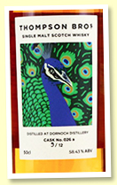 Dornoch Distillery 2017/2021 (58.43%, OB charity auction special for India Covid relief, cask #26a, PX sherry/refill octave, 12 bottles)