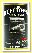 Dufftown-Glenlivet 'Over 8 years' (80 proof, OB, 1960s) Dufftown-Glenlivet 'Over 8 years' (80 proof, OB, 1960s)