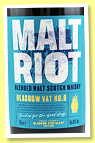 Glasgow Distillery 'Malt Riot Vat No. 6' (40%, OB, 2020) Glasgow Distillery 'Malt Riot Vat No. 6' (40%, OB, 2020)