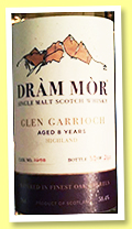 Glen Garioch 8 yo 2011/2018 (58.4%, Dram Mor, refill bourbon hogshead, cask #2698, 240 bottles) Glen Garioch 8 yo 2011/2018 (58.4%, Dram Mor, refill bourbon hogshead, cask #2698, 240 bottles)
