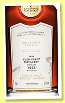 Glen Grant 67 yo 1953/2021 'Mr George Legacy' (59.4%, Gordon & MacPhail, first fill sherry butt, cask #4209, 355 bottles)