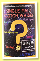 Islay #2 25 yo (48.7%, That Boutique-y Whisky Company, 3124 bottles, 2018) Islay #2 25 yo (48.7%, That Boutique-y Whisky Company, 3124 bottles, 2018)