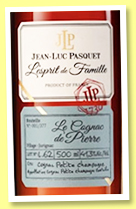 Jean-Luc Pasquet 'Le Cognac de Pierre L.62' (41.3%, OB, Petite Champagne, 377 bottles, +/-2021) Jean-Luc Pasquet 'Le Cognac de Pierre L.62' (41.3%, OB, Petite Champagne, 377 bottles, +/-2021)