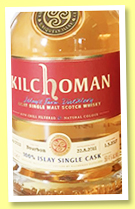 Kilchoman 2011/2017 '100% Islay' (59.4%, OB for Tasttoe, bourbon, cask #486, 266 bottles) Kilchoman 2011/2017 '100% Islay' (59.4%, OB for Tasttoe, bourbon, cask #486, 266 bottles)