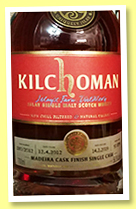 Kilchoman 2012/2019 (56.3%, for Holy Dram Israel, Madeira cask finish, cask #180, 258 bottles) Kilchoman 2012/2019 (56.3%, for Holy Dram Israel, Madeira cask finish, cask #180, 258 bottles)