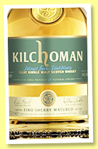 Kilchoman 'Fino Sherry Matured' (46%, OB, Batch 3, 2020) Kilchoman 'Fino Sherry Matured' (46%, OB, Batch 3, 2020)