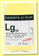 Lg 11 2007/2021 (54.1%, Elixir Distillers 'Elements Of Islay', 1067 bottles) Lg 11 2007/2021 (54.1%, Elixir Distillers 'Elements Of Islay', 1067 bottles)