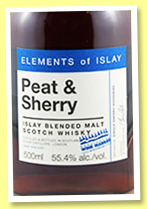 Peat & Sherry (55.4%, Elements of Islay, Canada exclusive, Kensington Wine Market, sherry hogshead, cask #47, 475 bottles, 2020) Peat & Sherry (55.4%, Elements of Islay, Canada exclusive, Kensington Wine Market, sherry hogshead, cask #47, 475 bottles, 2020)