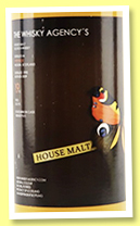 Speyside 19 yo 1990/2009 'House Malt ' (53.2%, The Whisky Agency, bourbon, 180 bottles) Speyside 19 yo 1990/2009 'House Malt ' (53.2%, The Whisky Agency, bourbon, 180 bottles)
