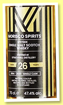 Strathmill 26 yo 1994/2020 (47.4%, Morisco Spirits, bourbon hogshead) Strathmill 26 yo 1994/2020 (47.4%, Morisco Spirits, bourbon hogshead)