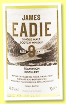 Teaninich 9 yo (46%, James Eadie, Small Batch, 1084 bottles, 2020) Teaninich 9 yo (46%, James Eadie, Small Batch, 1084 bottles, 2020)