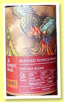 The Whisky Trail 38 yo 1980/2019 (44.2%, Elixir Distillers, for HNWS Taiwan, blend, cask #28, 273 bottles) The Whisky Trail 38 yo 1980/2019 (44.2%, Elixir Distillers, for HNWS Taiwan, blend, cask #28, 273 bottles)