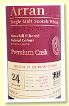 Arran 24 yo 1996/2021 (53.4%, OB for The Whisky Exchange, cask #757, "we think it's a wine cask of some kind", 273 bottles)
Arran 24 yo 1996/2021 (53.4%, OB for The Whisky Exchange, cask #757, "we think it's a wine cask of some kind", 273 bottles)