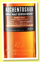Auchentoshan 'Dark Oak' (43%, OB, 1l, +/-2020) 