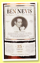 Ben Nevis 25 yo 1990/2015 'Mr Taketsuru ' (61.3%, OB, rejuvenated barrel, cask #1, 235 bottles) 