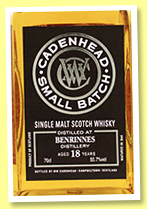 Benrinnes 18 yo 2000/2019 (55.7%, Cadenhead, Small Batch, bourbon barrel, 618 bottles) 