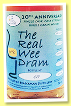Braeckman 11 yo 2009/2020 (64.5%, OB, The Real Wee Dram Society, 20th Anniversary, Belgium, first-fill bourbon, cask #132, 127 bottles) Braeckman 11 yo 2009/2020 (64.5%, OB, The Real Wee Dram Society, 20th Anniversary, Belgium, first-fill bourbon, cask #132, 127 bottles)