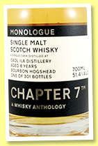 Caol Ila 8 yo 2012/2021 (51.4%, Chapter 7, Monologue, hogshead, 301 bottles) Caol Ila 8 yo 2012/2021 (51.4%, Chapter 7, Monologue, hogshead, 301 bottles)